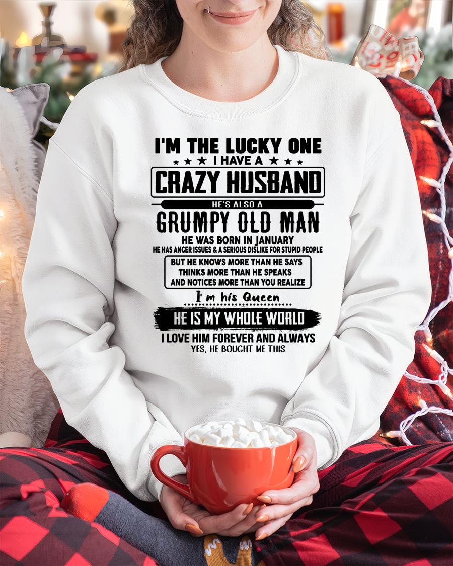 January - I am Lucky One I Have A Crazy Husband - Gift for Wife From Husband - NGHL01 (SKUT-LUCKYONE-01)