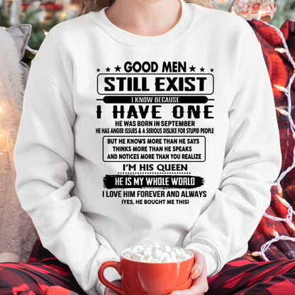 September - Good men Still Exist - gift for your girlfriend, wife from Husband - NGHL09 (SKU-GM-09)