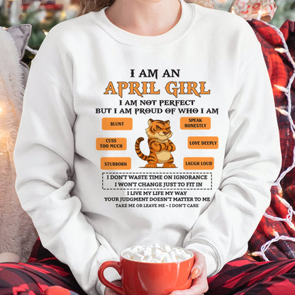 "I AM A APRIL GIRL" - Birthday Gift For April Girls - FMA NGHL04 (SKU26T-01-62-04)