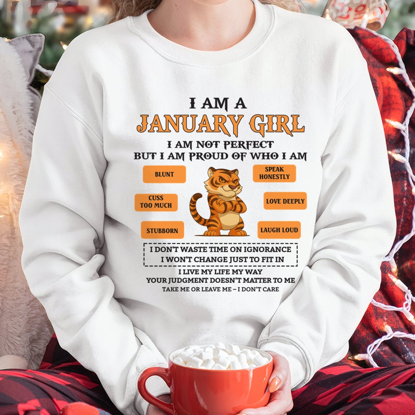 "I AM A JANUARY GIRL" - Birthday Gift For January Girls - FMA NGHL01 (SKU26T-01-62-01)
