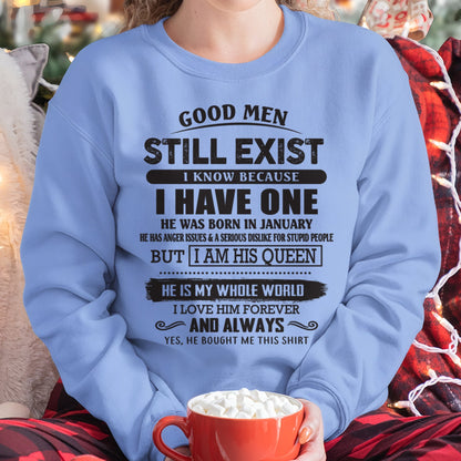 January - Good Men Still Exist - Perfect Gift For Your Girlfriend, Wife From Husband / Man - NGHL01 (SKU07-166-01)