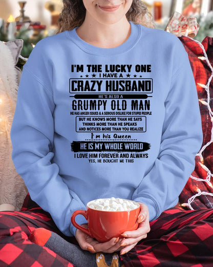 I am Lucky One I Have A Crazy Husband - Gift for Wife From Husband - NGHL00 (SKUT-LUCKYONE-00)