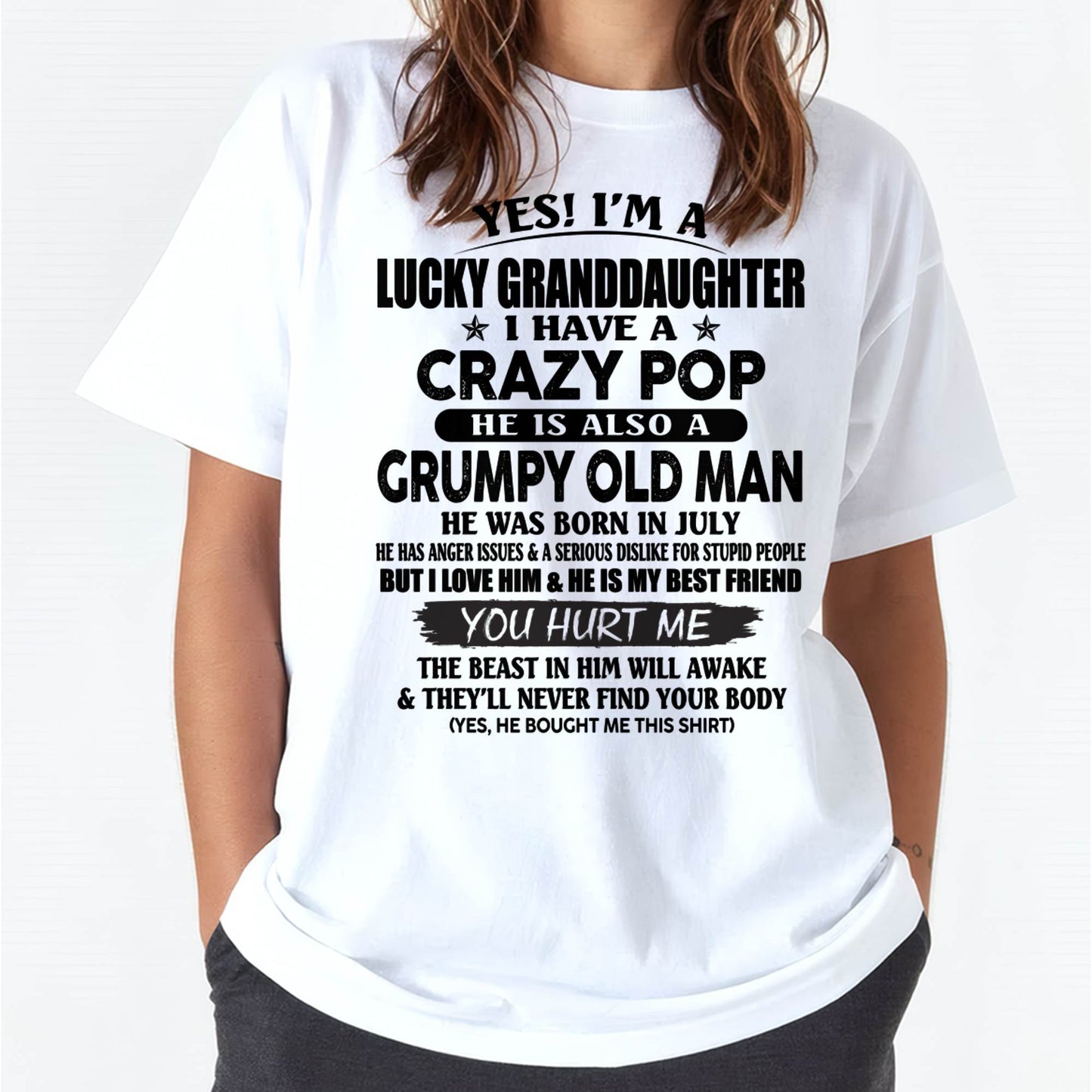 JULY - LUCKY GRANDDAUGHTER OF CRAZY POP - PERFECT GIFT FOR YOUR GRANDDAUGHTER FROM POP - NGHL07 (SKU12-39-07)