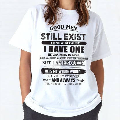 April - Good Men Still Exist - Perfect Gift For Your Girlfriend, Wife From Husband / Man - NGHL04 (SKU07-166-04)