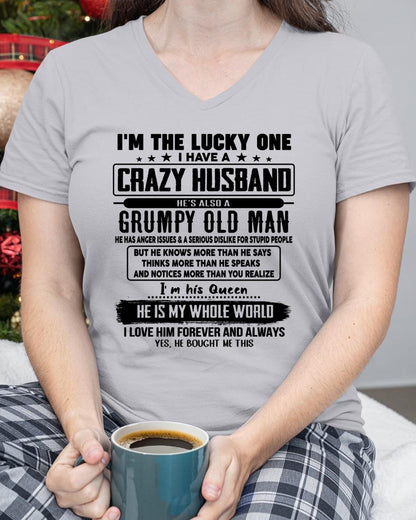 I am Lucky One I Have A Crazy Husband - Gift for Wife From Husband - NGHL00 (SKUT-LUCKYONE-00)