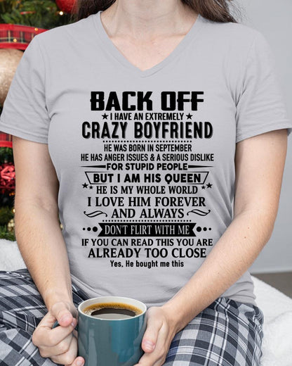 September - Back Off I Have An Extremely Crazy Boyfriend - - Gift For Wife From Husband - NGHL09 (SKUT-BACKOFF-09)