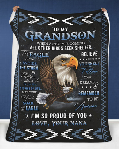 Special Gift For Your Grandson Blanket - From NANA