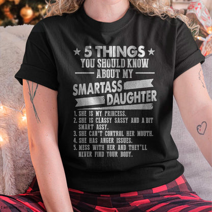 5 Things You Should Know About My Smartass Daughter - Gift for Daughter from Mom - NGHL00