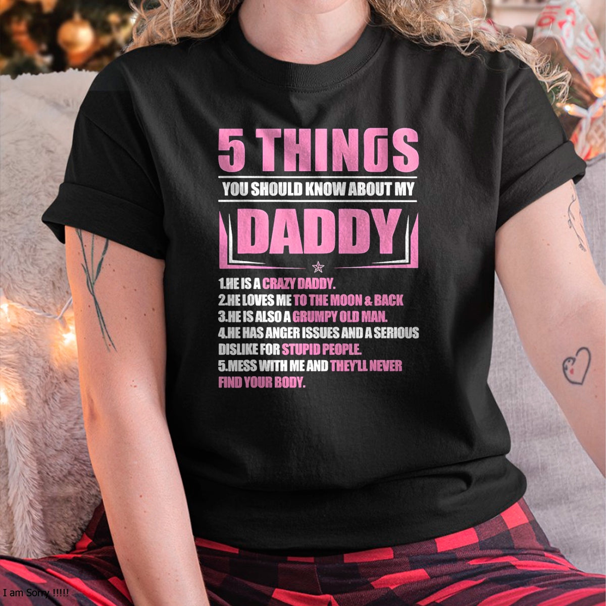 5 Things You Should Know About My Daddy Funny Son Daughter T-Shirt - Gift From Dad Unisex T-Shirt/Hoodie - NGHL00 (SKUT-2310EMAILDS-00)