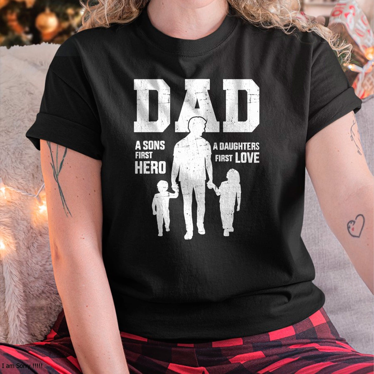 Dad sons first hero daughter love for father's day T-Shirt - Gift From Dad Unisex T-Shirt/Hoodie - NGHL00 (SKUT-2310EMAILDS-11)