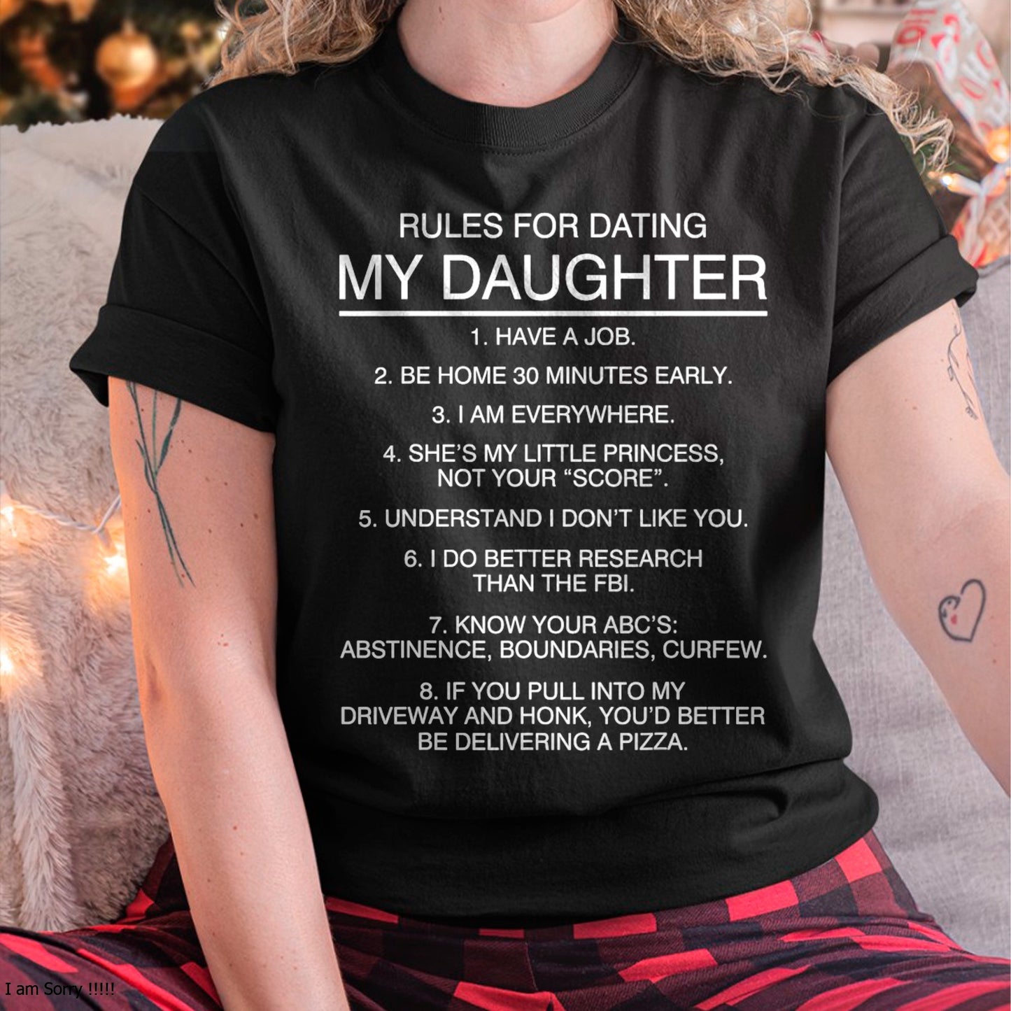 Rules for dating my daughter T Shirt T-Shirt - Gift for Daughter from Dad - NGHL00 Hoodie (SKU-T1410DD-B02)