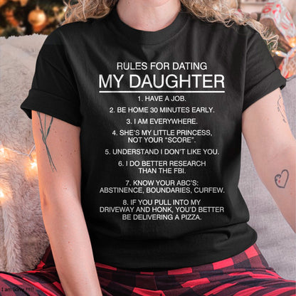 Rules for dating my daughter T Shirt T-Shirt - Gift for Daughter from Dad - NGHL00 Hoodie (SKU-T1410DD-B02)