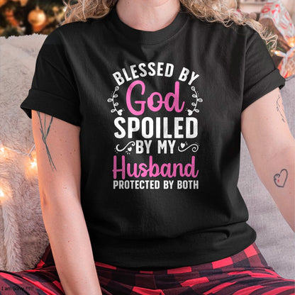 Funny Spoiled Wife Art For Women Girls Husband Spoiled Wife T-Shirt - Gift For Wife From Husband  Unisex T-Shirt/Hoodie - NGHL00 (SKUT-2310EMAILWIFE-07)