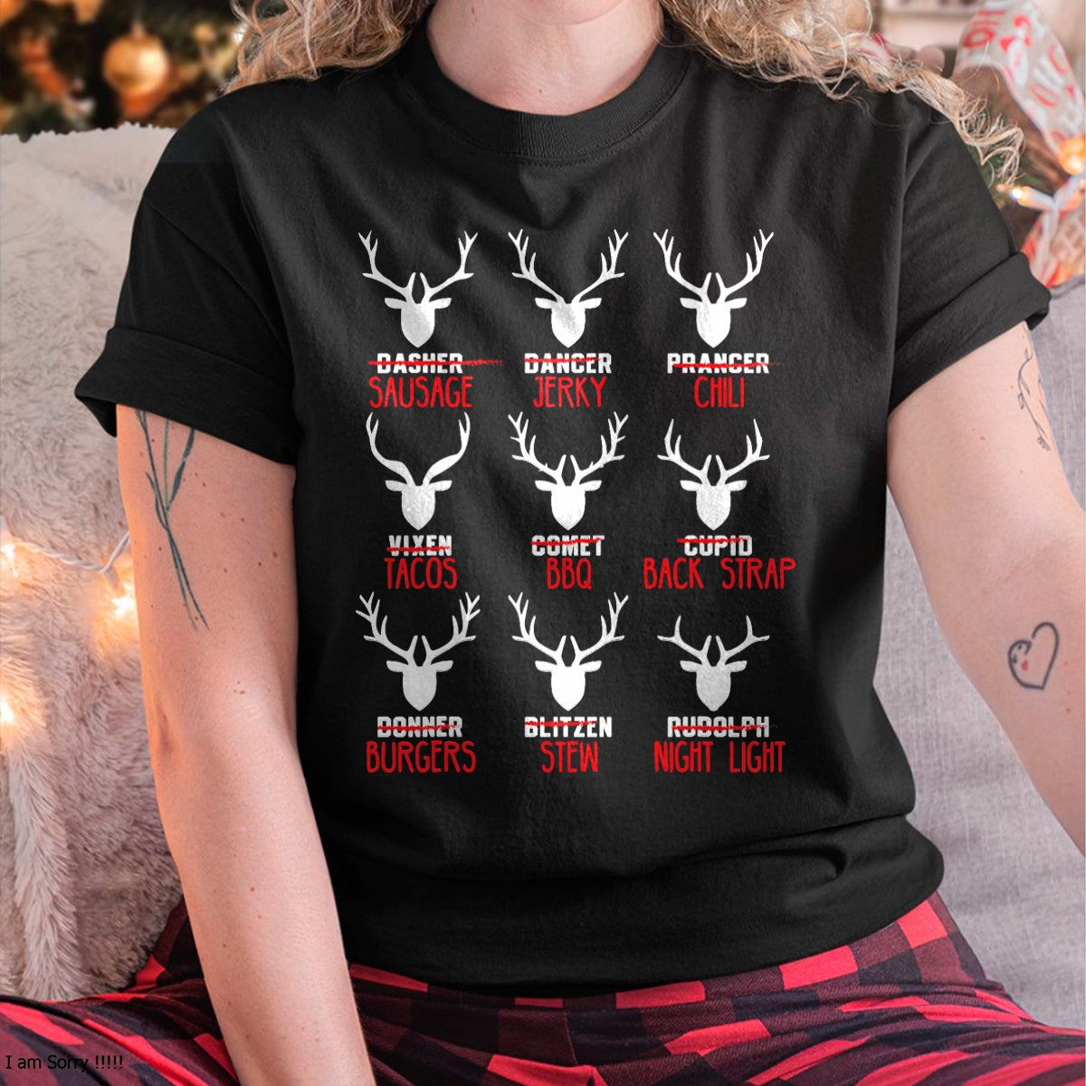 Funny Christmas Deer Hunters All of Santa's Reindeer design T-Shirt - Christmas Unisex T-Shirt/Hoodie/Sweatshirt - NGHL00