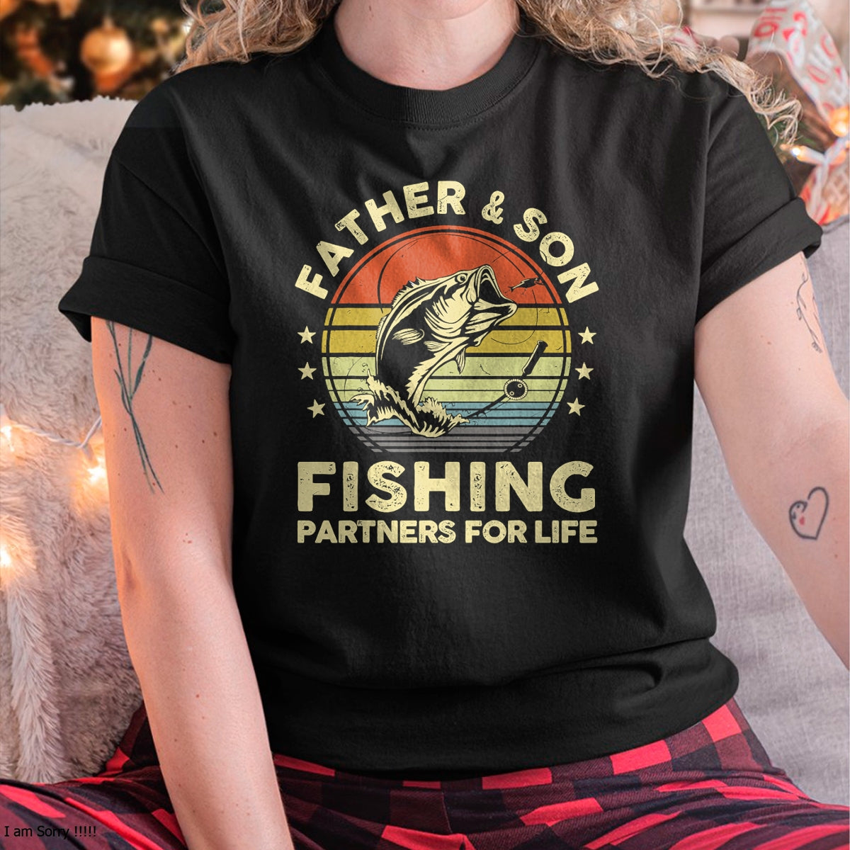 Father Son Matching Fishing Funny Bass Fish Dad Graphic T-Shirt - Gift From Dad Unisex T-Shirt/Hoodie - NGHL00 (SKUT-2310EMAILDS-27)