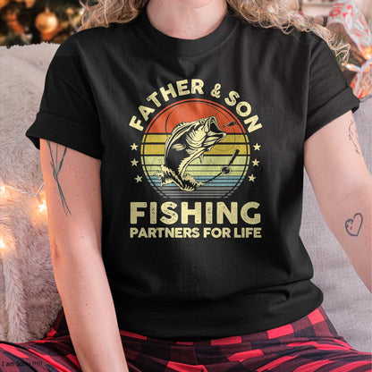 Father Son Matching Fishing Funny Bass Fish Dad Graphic T-Shirt - Gift From Dad Unisex T-Shirt/Hoodie - NGHL00 (SKUT-2310EMAILDS-27)