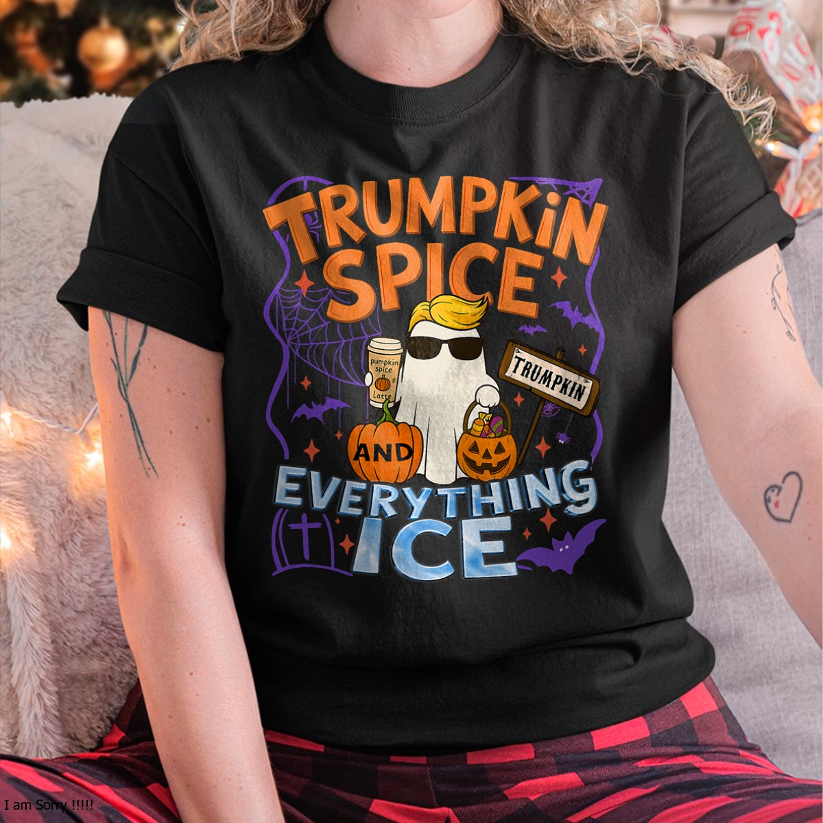 Halloween Trumpkin Spice and Everything Ice Pumpkin Spice T-Shirt - Halloween Unisex T-Shirt/Hoodie - NGHL00