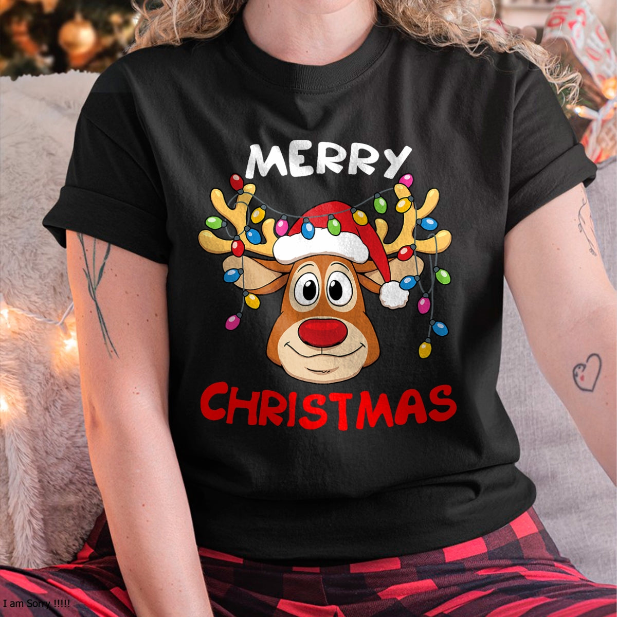 Merry Christmas Reindeer Xmas Family Men Women T-Shirt - Christmas Unisex T-Shirt/Hoodie/Sweatshirt - NGHL00