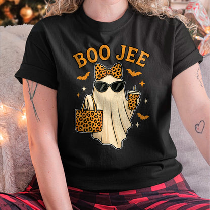 Boojee Ghost Halloween Shirt Women Girls Boo JEE Ghost Kids T-Shirt - Halloween Unisex T-Shirt/Hoodie - NGHL00
