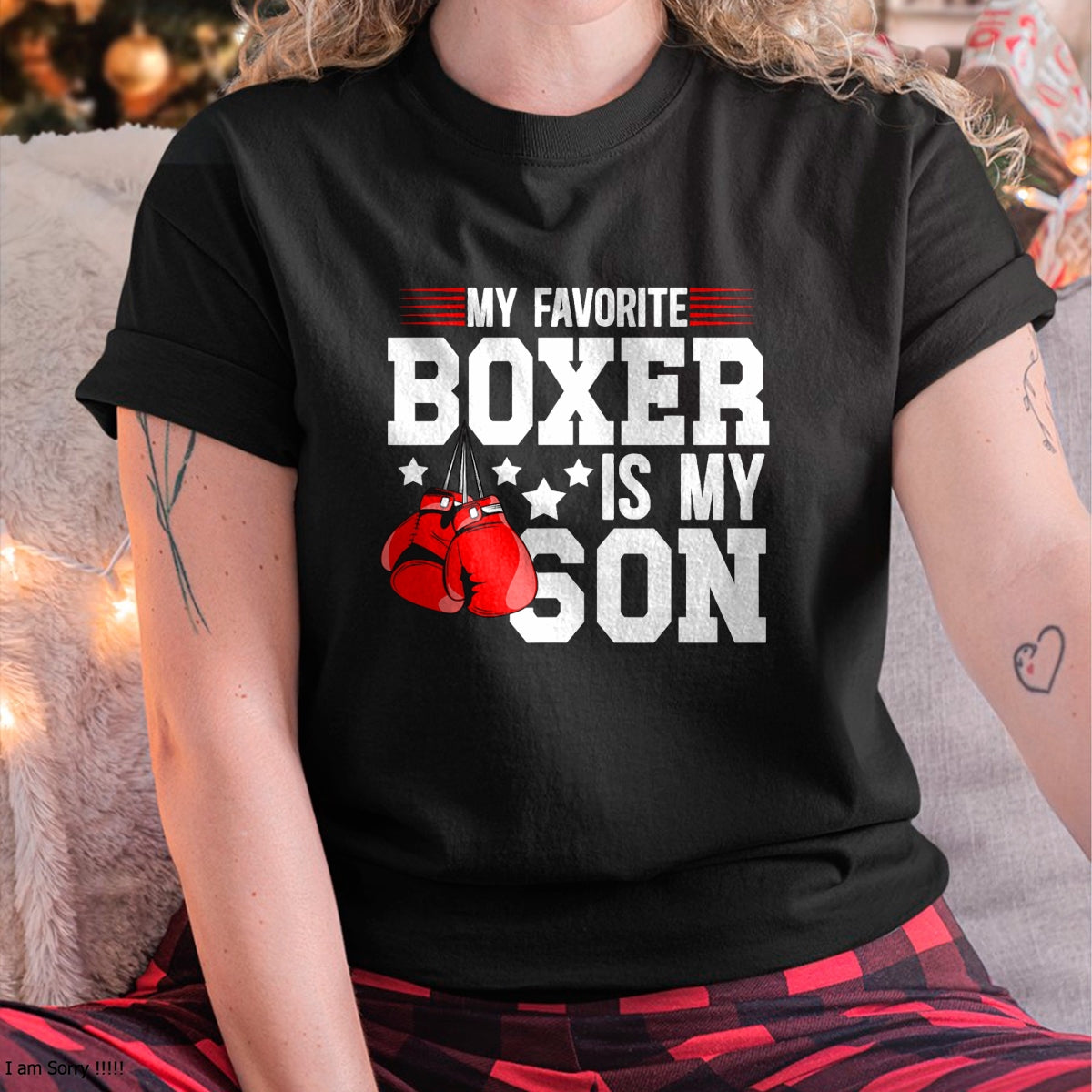 My Favorite Boxer Is My Son Boxing Dad Boxing Father T-Shirt - Gift From Dad Unisex T-Shirt/Hoodie - NGHL00 (SKUT-2310EMAILDS-39)