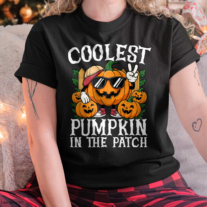 Halloween Shirt Boys Girls Kids Coolest Pumpkin In The Patch T-Shirt - Halloween Unisex T-Shirt/Hoodie - NGHL00 (SKUT-2010HALLOWEEN-01)