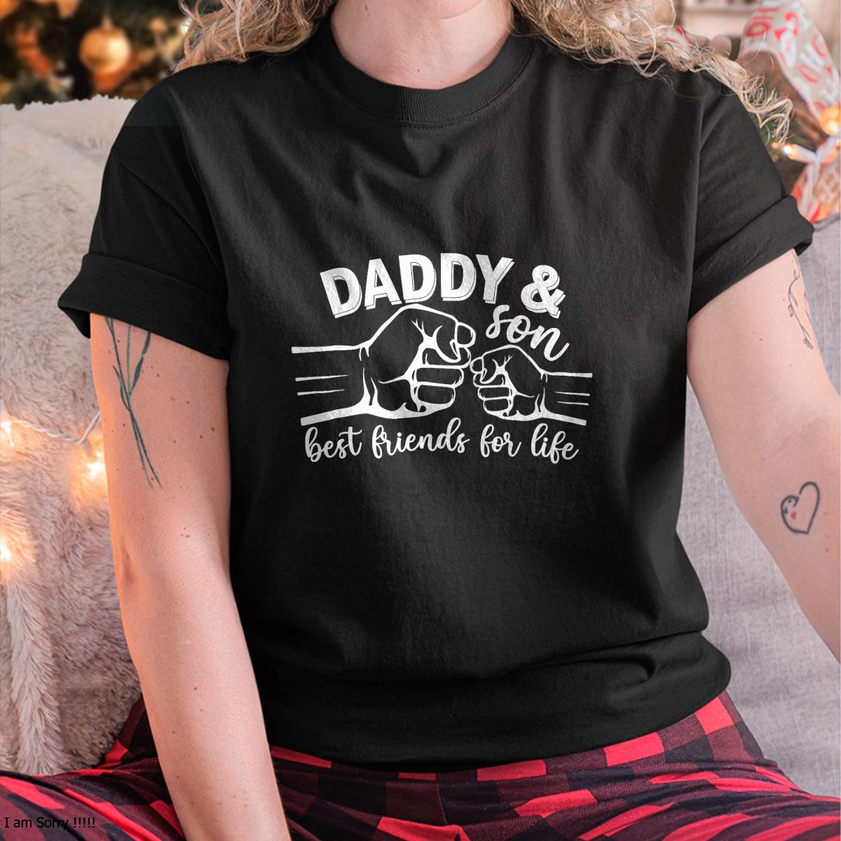 Daddy and Son Best Friends for Life Gifts Men Funny Fathers T-Shirt - Gift From Dad Unisex T-Shirt/Hoodie - NGHL00 (SKUT-2310EMAILDS-15)