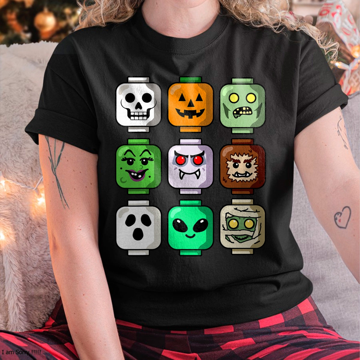 Halloween Building Brick Head Pumpkin Ghost Zombie Boys T-Shirt - Halloween Unisex T-Shirt/Hoodie - NGHL00