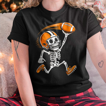 Halloween Skeleton Funny Football Shirt for Teens Boys Men T-Shirt - Halloween Unisex T-Shirt/Hoodie - NGHL00