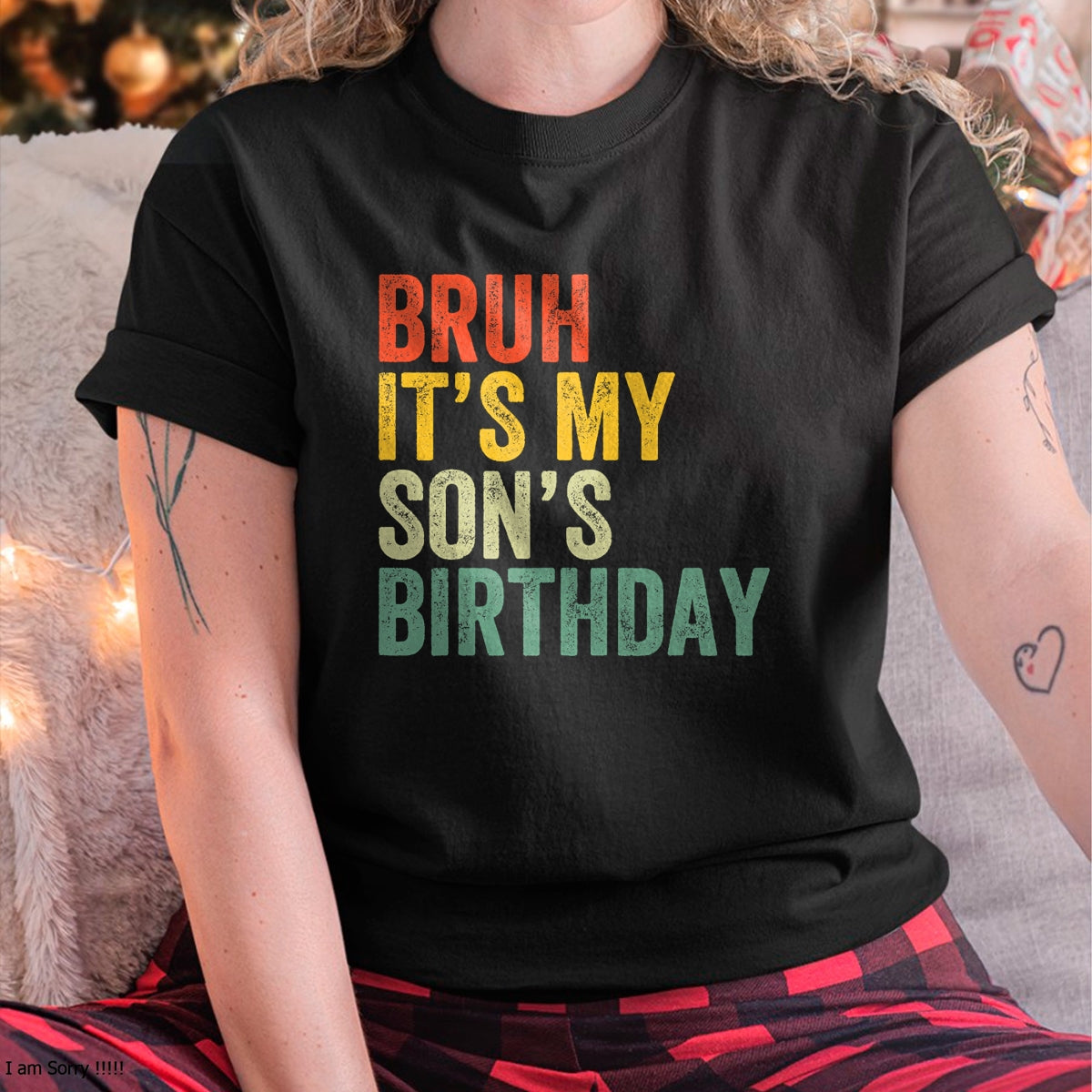 Bruh It's My Son's Birthday Funny Birthday Father Dad T-Shirt - Gift From Dad Unisex T-Shirt/Hoodie - NGHL00 (SKUT-2310EMAILDS-06)