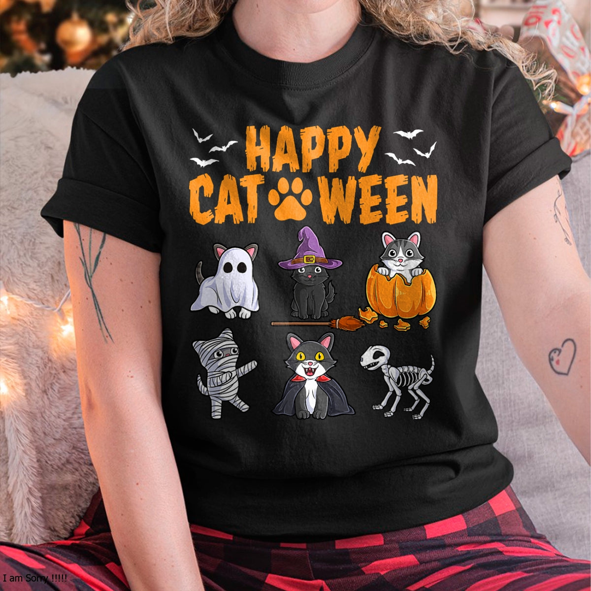 Cats Halloween Spooky Holiday Cute Kitten Cat Halloween T-Shirt - Halloween Unisex T-Shirt/Hoodie - NGHL00