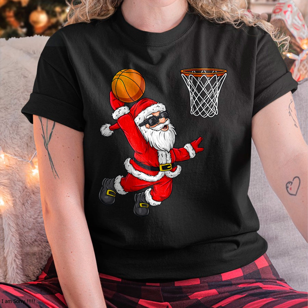 Christmas Santa Claus Dunking A Basketball Boys Kids Xmas T-Shirt - Christmas Unisex T-Shirt/Hoodie/Sweatshirt - NGHL00