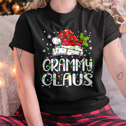 Grammy Claus Shirt Christmas Lights Pajama Family Matching Long Sleeve T-Shirt - Christmas Unisex T-Shirt/Hoodie/Sweatshirt - NGHL00