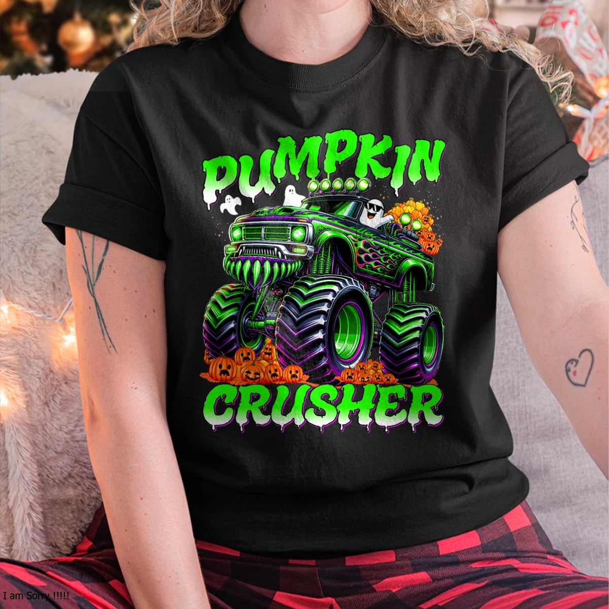 Pumpkin Crusher Monster Truck Ghosts Halloween for Boys T-Shirt - Halloween Unisex T-Shirt/Hoodie - NGHL00