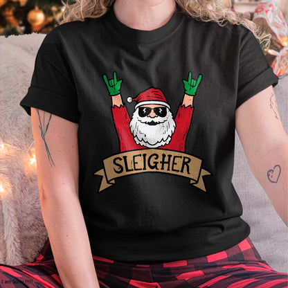 Christmas Sleigher Santa Rock Xmas Rocker Men Women Kids Boy T-Shirt - Christmas Unisex T-Shirt/Hoodie/Sweatshirt - NGHL00