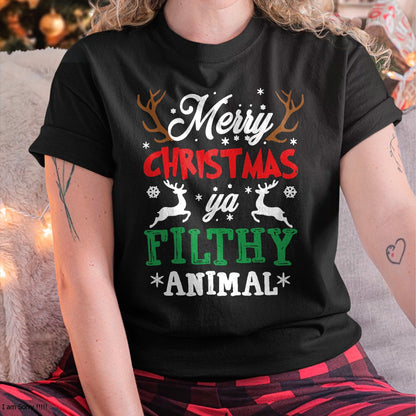Merry Christmas Animal Filthy Ya Xmas Pajama T-Shirt - Christmas Unisex T-Shirt/Hoodie/Sweatshirt - NGHL00