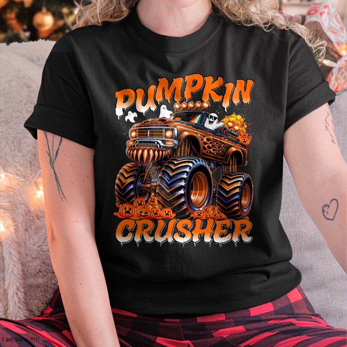 Pumpkin Crusher Monster Truck Ghosts Halloween for Boys T-Shirt - Halloween Unisex T-Shirt/Hoodie - NGHL00