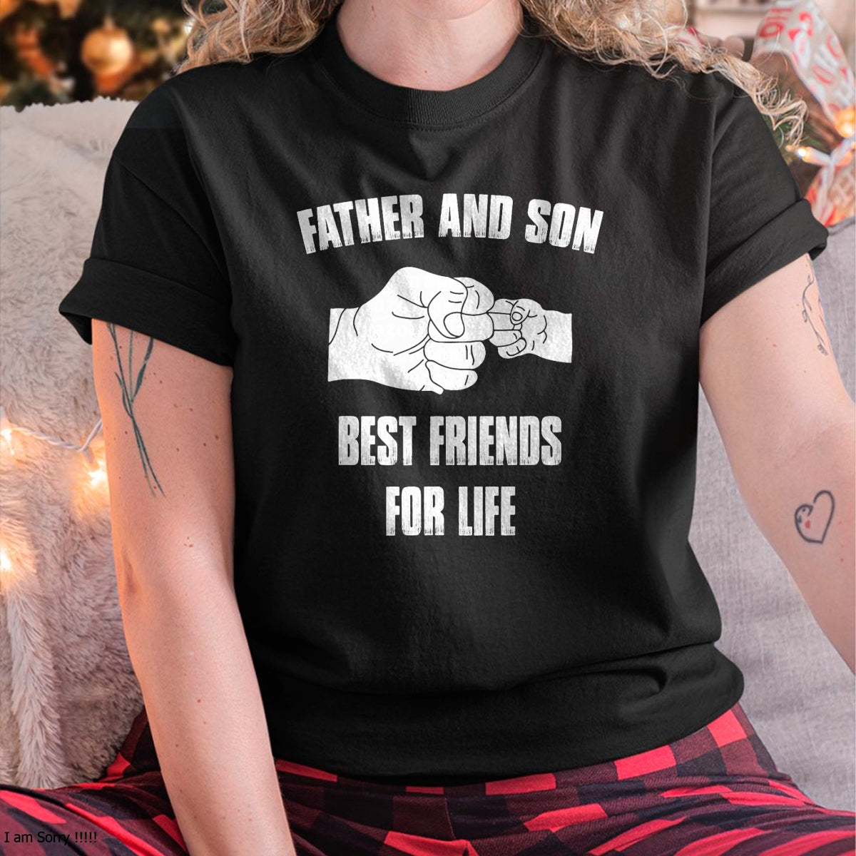 Father Son Best Friends for Life Fist Bump T-Shirt - Gift From Dad Unisex T-Shirt/Hoodie - NGHL00 (SKUT-2310EMAILDS-26)
