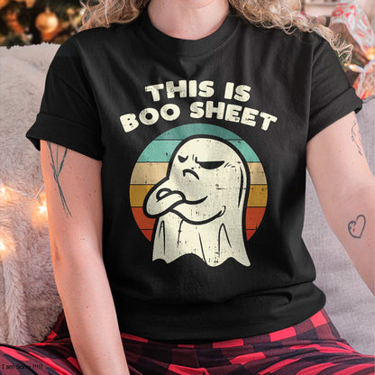 This Is Boo Sheet Ghost Retro Halloween Costume Men Women T-Shirt - Halloween Unisex T-Shirt/Hoodie - NGHL00