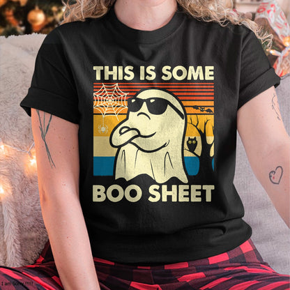 This is Some Boo Sheet Ghost Retro Funny Halloween Men Women T-Shirt - Halloween Unisex T-Shirt/Hoodie - NGHL00