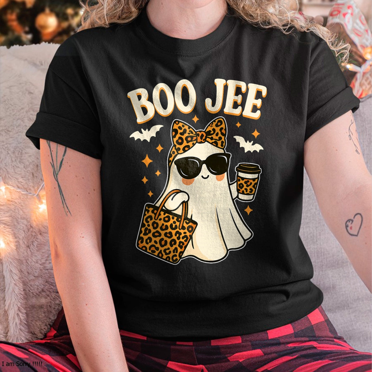 Boo JEE Ghost Shirt Halloween Women Girls Boojee Halloween T-Shirt - Halloween Unisex T-Shirt/Hoodie - NGHL00