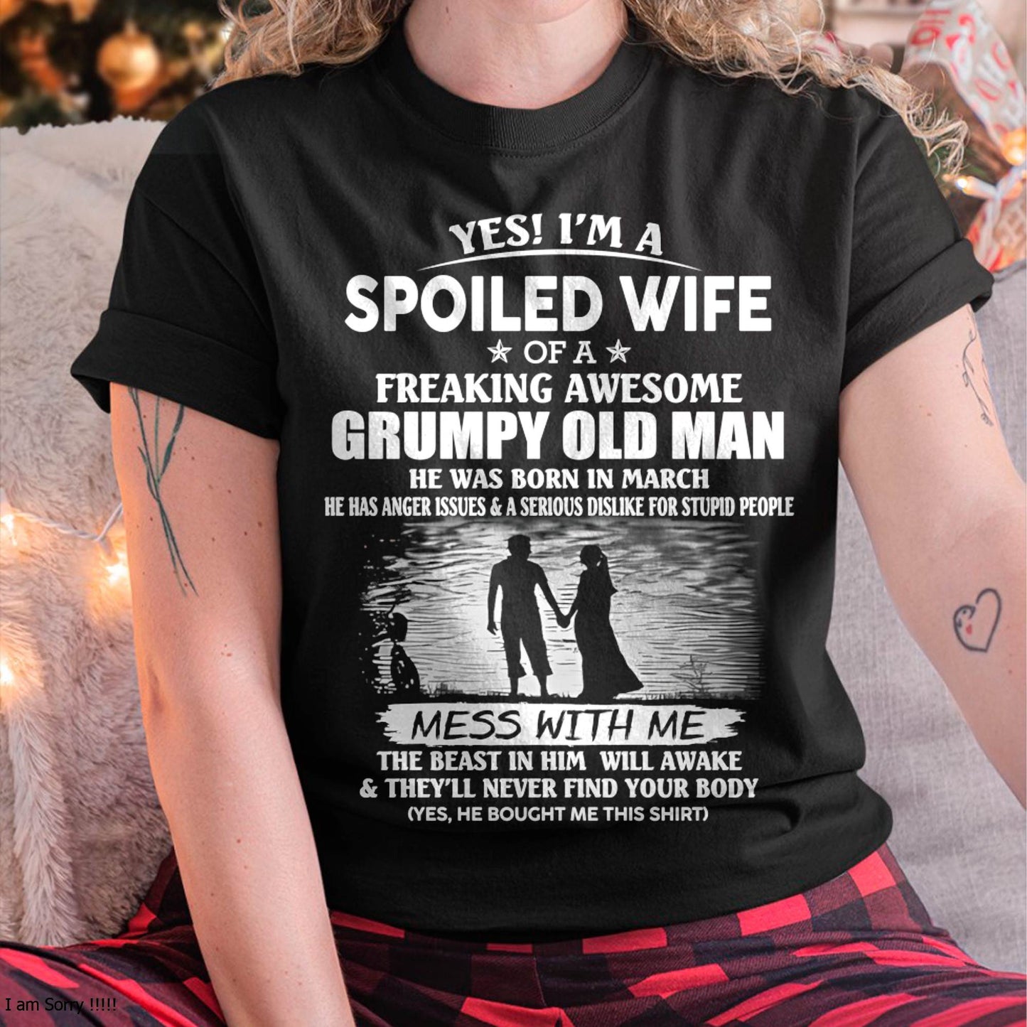 Awesome grumpy old man was born March - Gift for girlfriend, Gift for wife from husband - Perfect gift for your wife - NGHL03 (SKU2601-226-03)