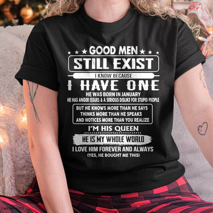 January - Good men Still Exist - gift for your girlfriend, wife from Husband - NGHL01 (SKU2602-42-01)