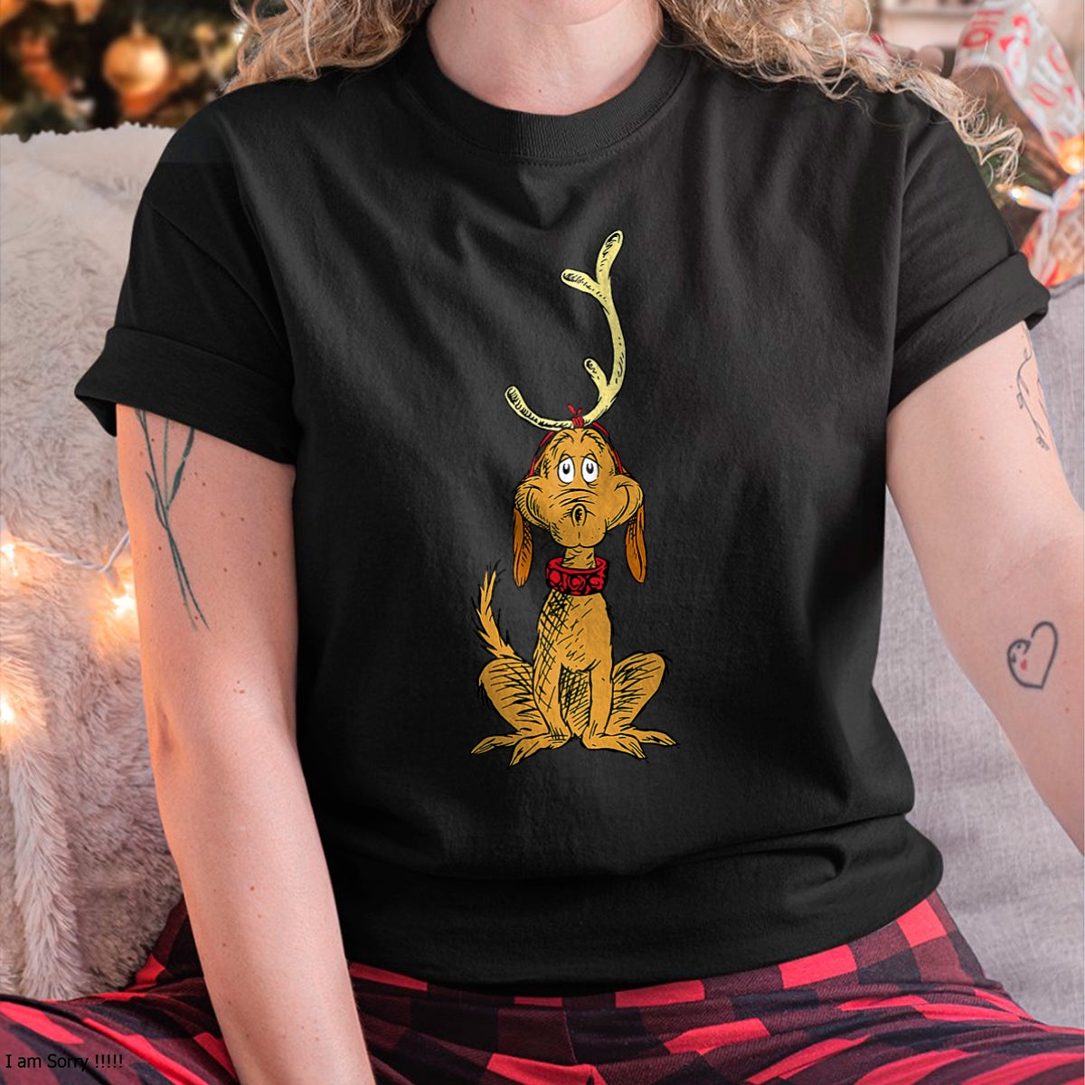 Dr. Seuss mens Classic Dr Seuss Reindeer Max T shirt, Black, Small US - Christmas Unisex T-Shirt/Hoodie/Sweatshirt - NGHL00