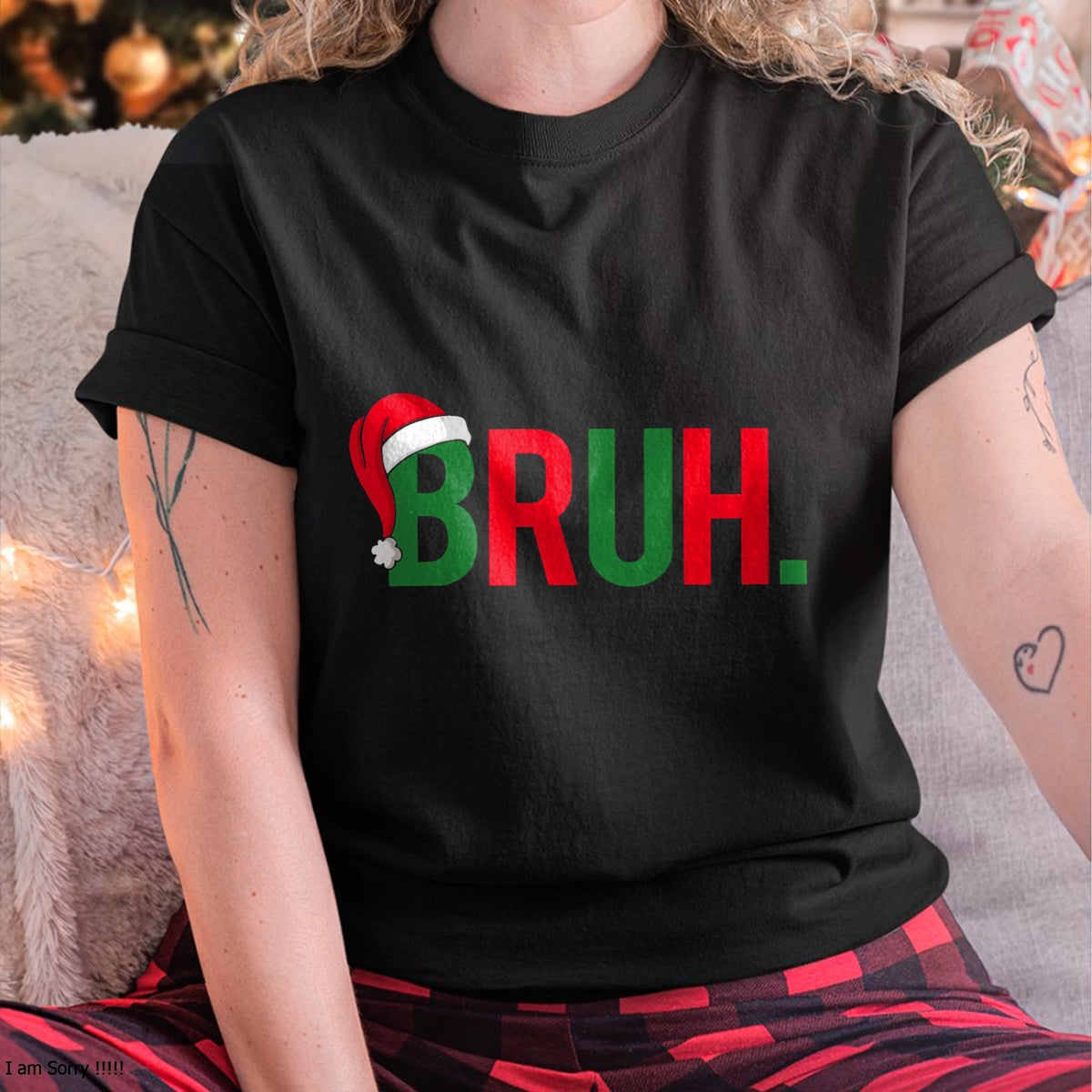 Bruh Meme Funny Saying Bro Greeting Teens Boys Men Christmas T-Shirt - Christmas Unisex T-Shirt/Hoodie/Sweatshirt - NGHL00