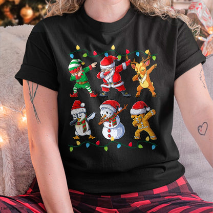 Dabbing Santa Elf Friends Christmas Boys Girls Men Xmas Dab T-Shirt - Christmas Unisex T-Shirt/Hoodie/Sweatshirt - NGHL00