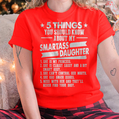 5 Things You Should Know About My Smartass Daughter - Gift for Daughter from Mom - NGHL00
