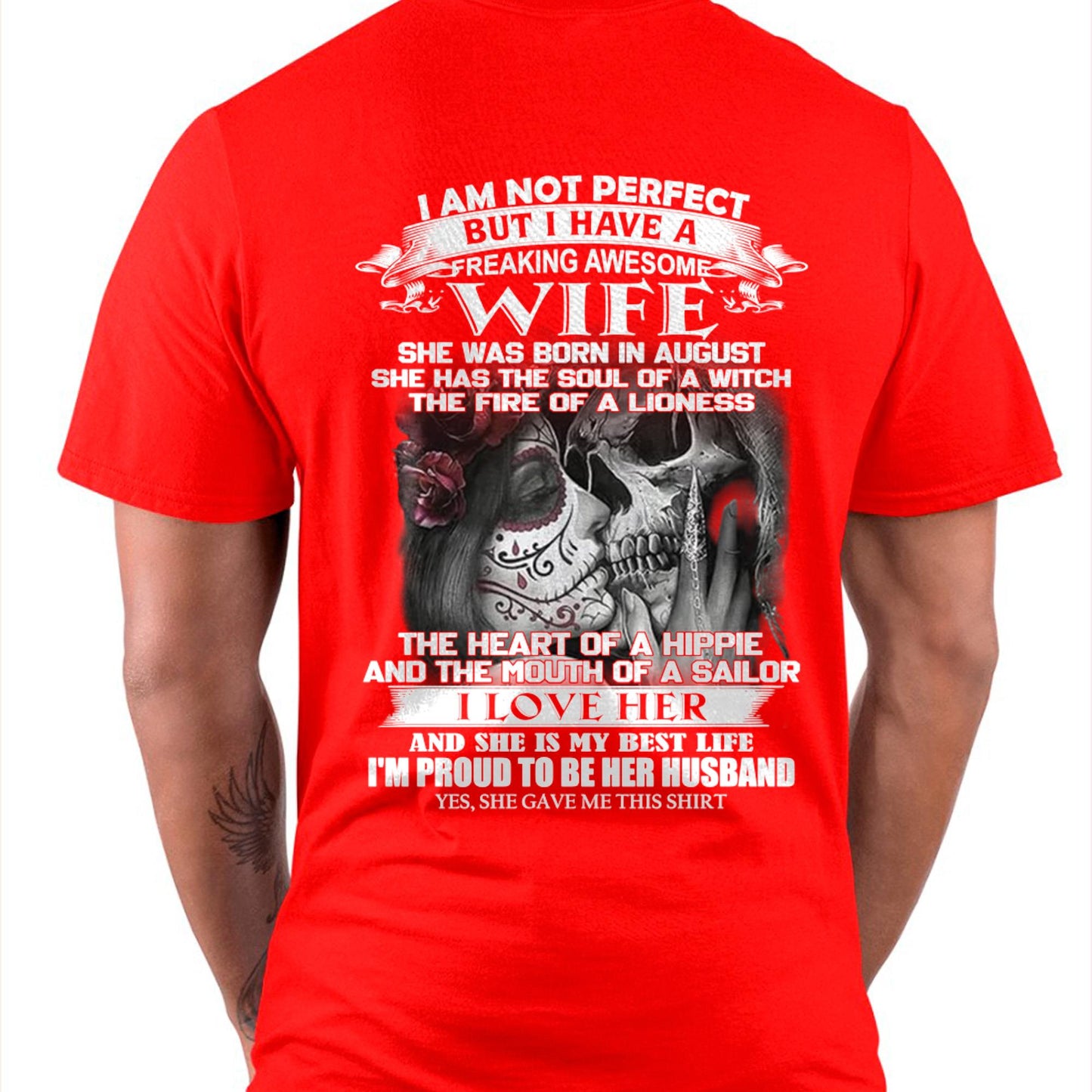 I Am Not Perfect But I Have A Freaking Awesome Wife - Gift For Husband From Wife - NGHL08 (SKU06-31-08)