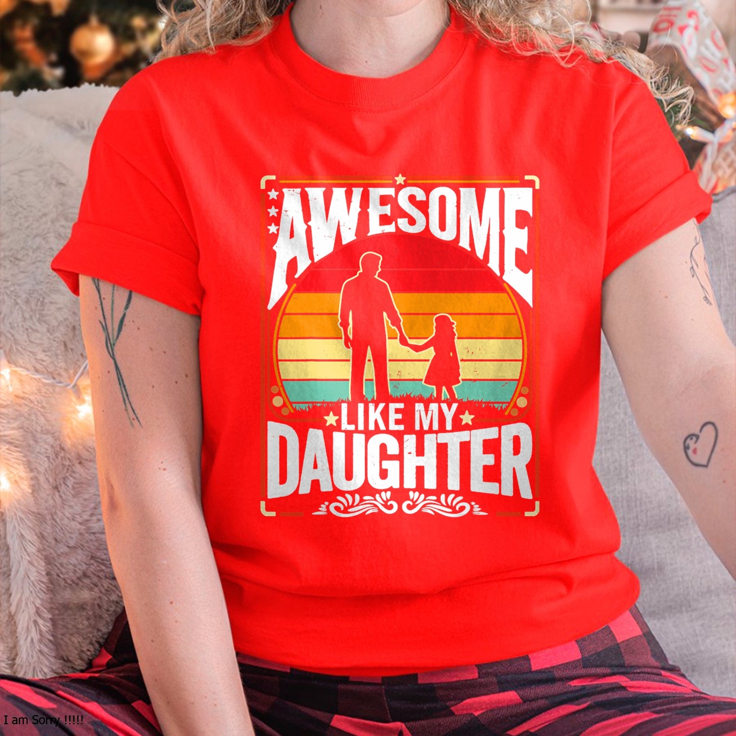 Awesome Like My Daughter Funny Father’s Day Gifts Dad Retro T-Shirt - Gift for Daughter from Dad - NGHL00 Hoodie (SKU-T1410DD-A01)
