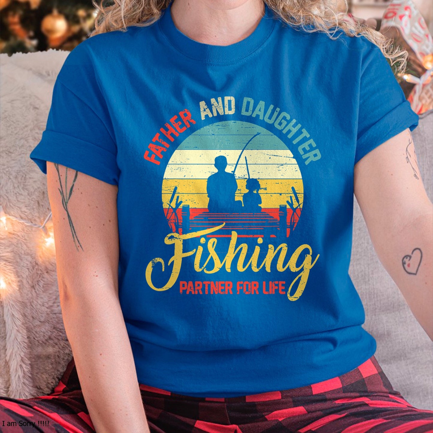 Father Daughter Fishing Partner For Life Retro Matching Dad T-Shirt - Gift for Daughter from Dad - NGHL00 Hoodie (SKU-T1410DD-A04)