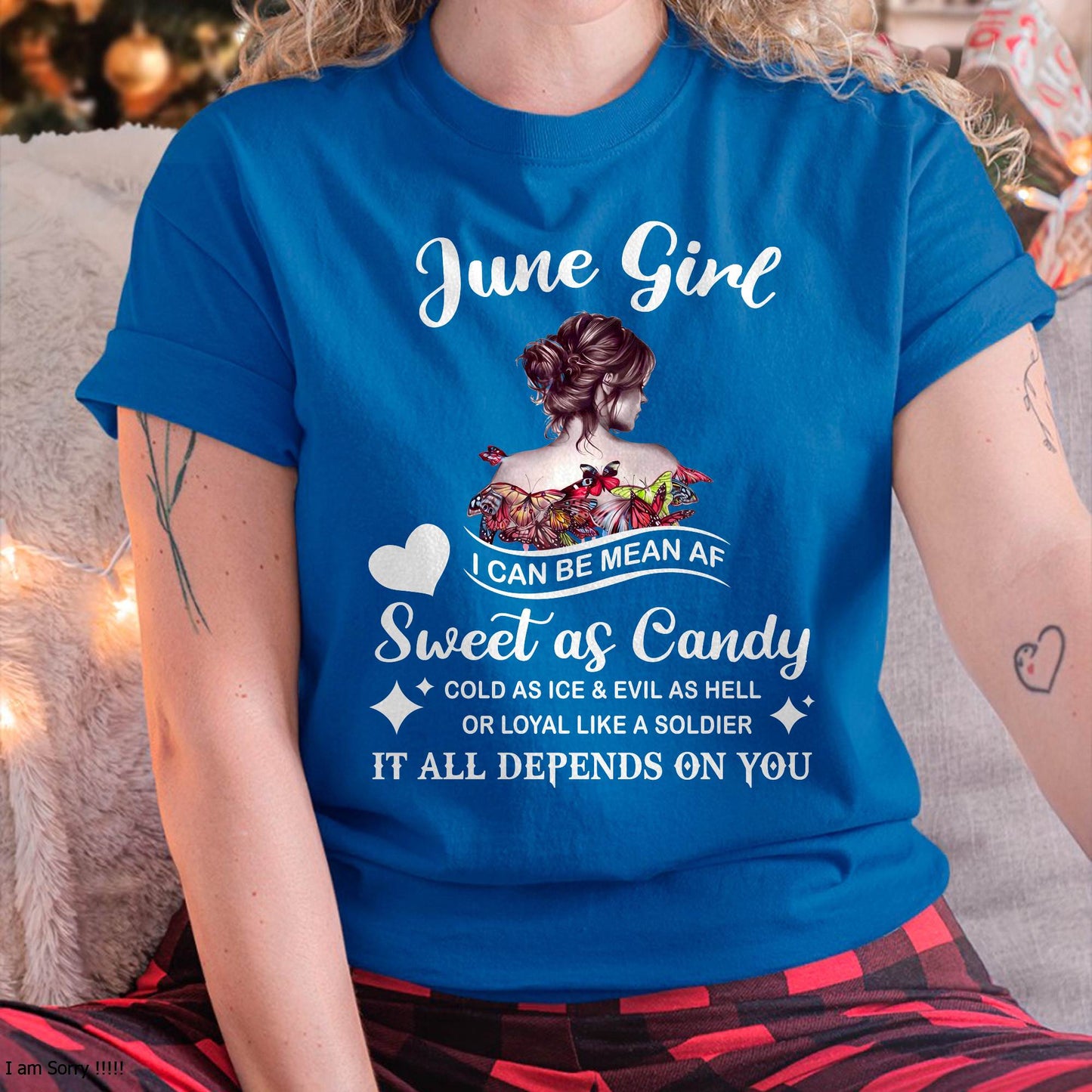 June Girl T-Shirt – Sweet As Candy, Cold As Ice - Birthday Gift for Women - NGHL06 (SKU26T-01-38-06)